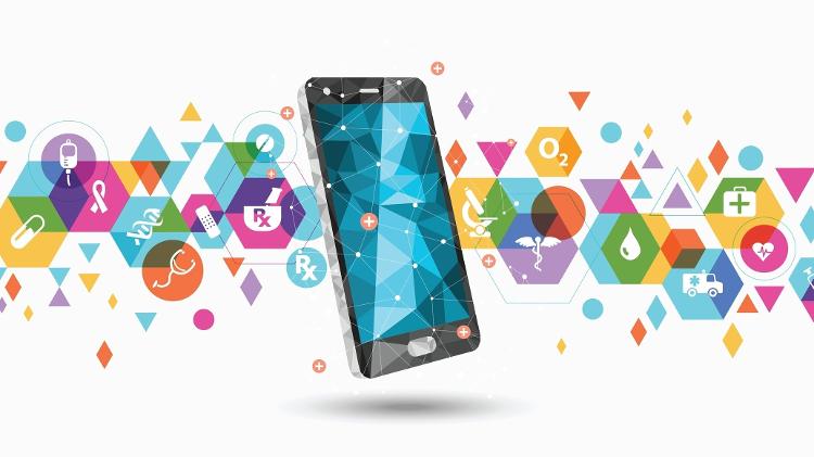 Design; smartphone; celular; saúde digital - Getty Images - Getty Images