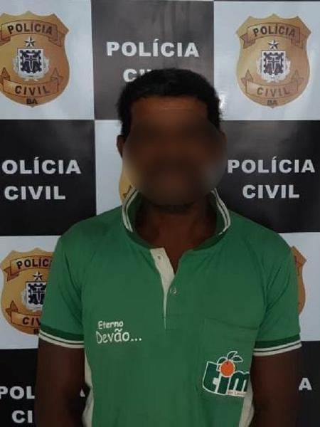 Endelson Oliveira Damasceno é preso suspeito de ter estuprado filha de seis anos - Divulgação/Polícia Civil da Bahia