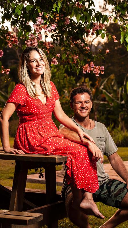 Com a mulher, a ex-paquita Juliana Baroni - Fernando Moraes/UOL - Fernando Moraes/UOL