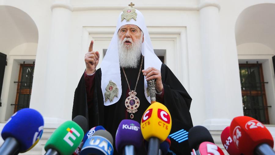 O Patriarca Filaret, líder religioso na Ucrânia - Getty Images