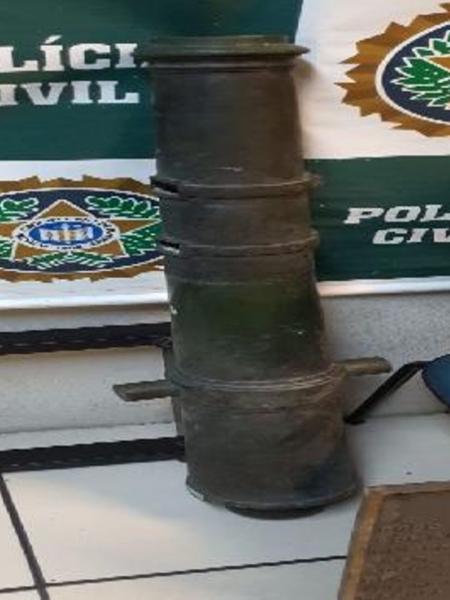 Quadrilha é especializada em furtos de materiais, especialmente de bronze; outras duas pessoas conseguiram fugir - Polícia Civil do RJ/Divulgação