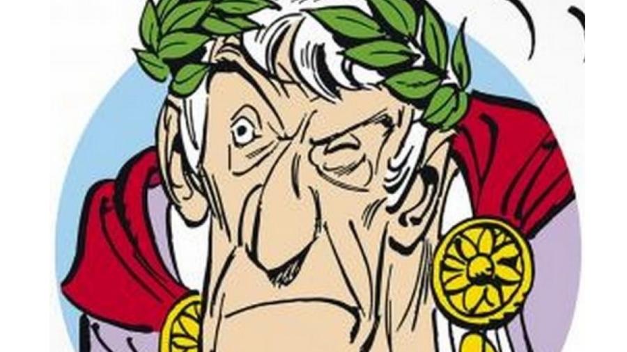 O Júlio César apalhaçado de "Asterix", a criação de  Albert Uderzo e René Goscinny. Não seremos os gauleses de Bolsonaro porque ele também não será César - Reprodução