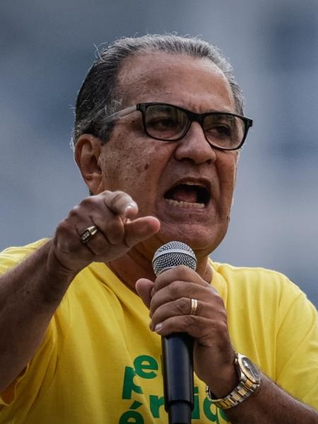 Silas Malafaia em ato na avenida Paulista em defesa de Jair Bolsonaro, em 25 de fevereiro de 2024