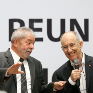 Ex-presidente Lula e presidente do PT, Rui Falcão - Alan Marques/ Folhapress