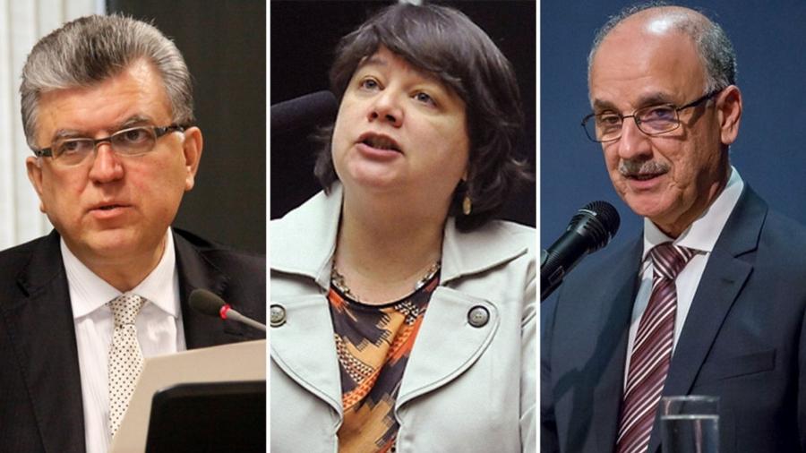 18.jun.2019 - Os procuradores Mário Bonsaglia, Luiza Frischeisen e Blal Dalloul, eleitos para a lista tríplice para a PGR - Divulgação/ANPR