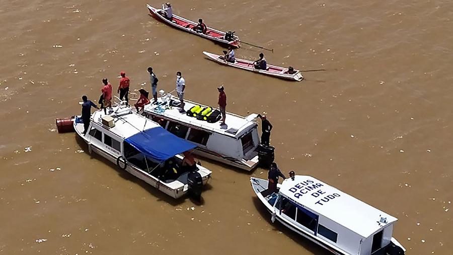 Grupo de busca das vítimas do naufrágio do Anna Karoline no Amapá -  Brazil"s Amapa State Press Office / AFP