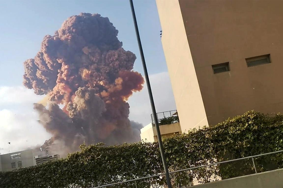 Explosão atingiu área portuária de Beirute - Karim Sokhn/Instagram/Reuters