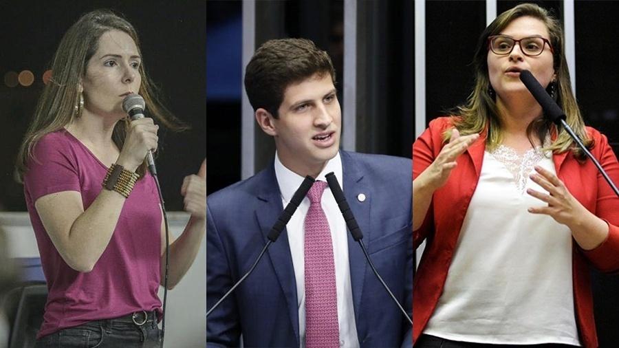 Delegada Patrícia (Podemos), João Campos (PSB) e Marília Arraes (PT) são candidatos à Prefeitura do Recife - Reprodução