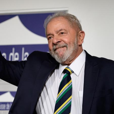 6.mar.2020 - O ex-presidente Luiz Inácio Lula da Silva durante evento sobre desigualdade em Genebra, na Suíça - Fabrice Coffrini/AFP