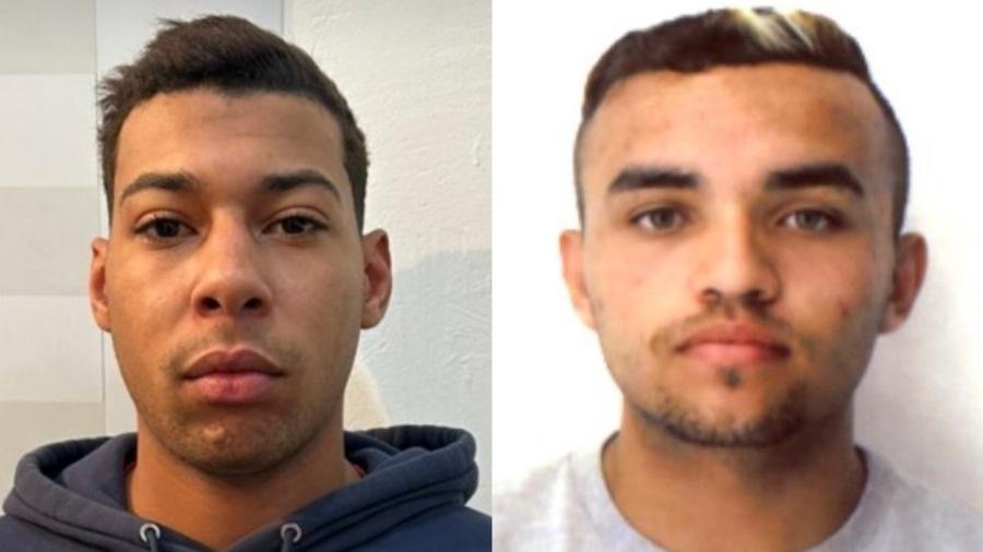 Nathan Rodrigues dos Santos (à esquerda) e Thiago Antunes Alves são investigados por envolvimento na gangue da pedrada