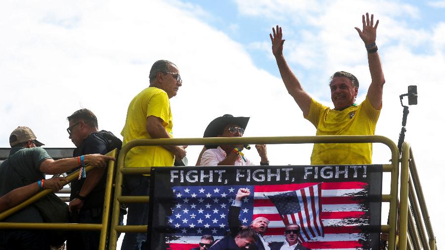 Jair Bolsonaro em ato em Copacabana Jair Bolsonaro em ato em Copacabana
