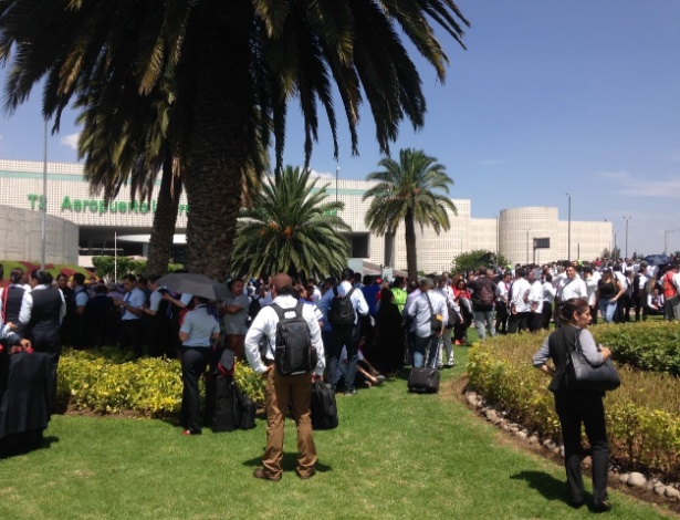 Aeroporto da Cidade do México foi evacuado após o terremoto de 7,1 graus do dia 19 - Arquivo pessoal