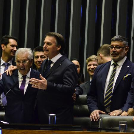 29.mai.2019 - O presidente Jair Bolsonaro em visita à Câmara dos Deputados - Renato Costa/Frame Photo/Estadão Conteúdo