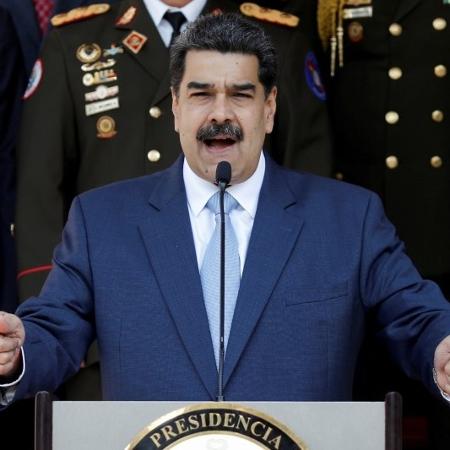 Presidente da Venezuela, Nicolás Maduro, no Palácio de Miraflores, em Caracas - 