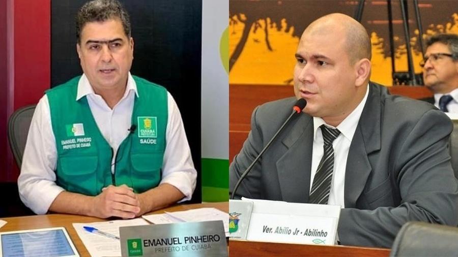 Os 2 candidatos à Prefeitura de Cuiabá, Emanuel Pinheiro (MDB) e Abílio Júnior (Podemos)  - Fotos Divulgação