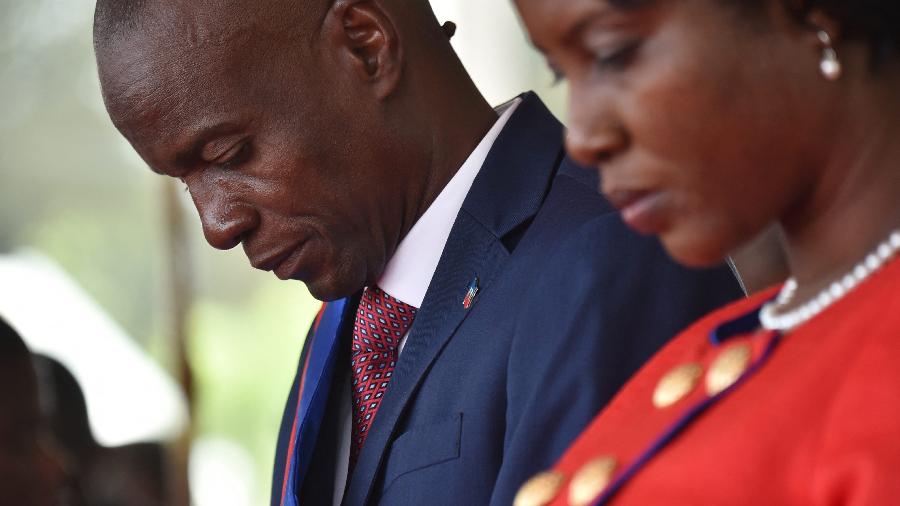 Presidente do Haiti, Jovenel Moise, e sua esposa, em foto de fevereiro de 2017 - 7.fev.2017 - Hector Retamal/AFP