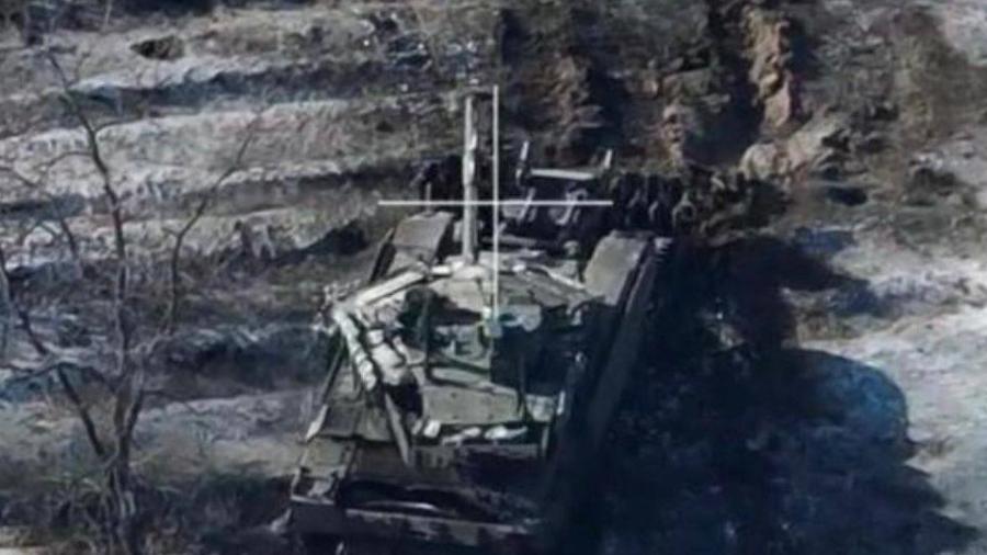 Tanque russo abatido pela Ucrânia - Reprodução/Telegram