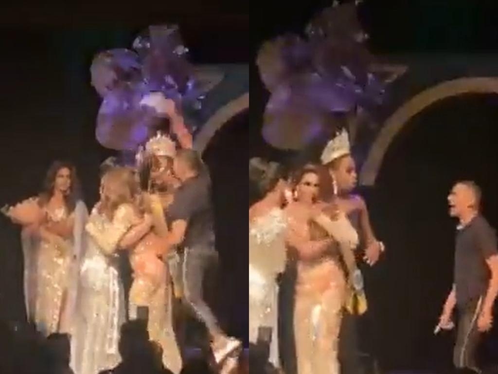 Miss Gay: marido invade palco e quebra coroa; veja vídeo