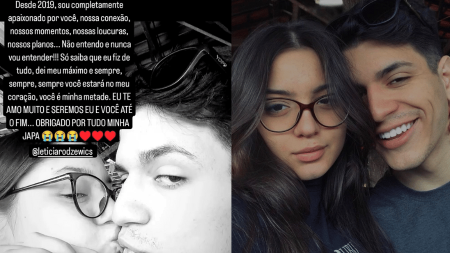 O namorado de Letícia Ayumi, Henrique Thiófilo, fez uma postagem nas redes sociais e lamentou a perda da namorada