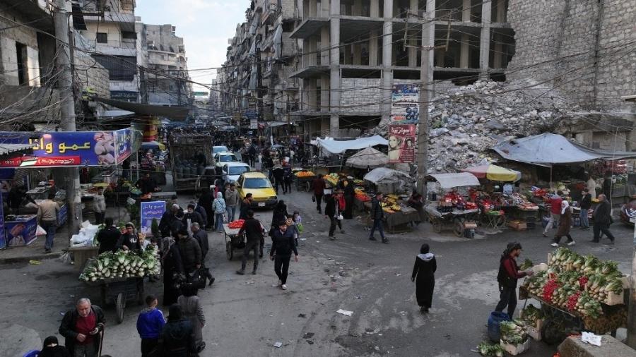 1.mar.2025 - Vista aérea da cidade de Aleppo, no norte da Síria 1.mar.2025 - Vista aérea da cidade de Aleppo, no norte da Síria