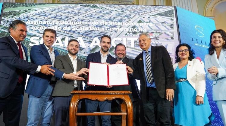 Evento com presença do governador gaúcho Eduardo Leite (PSDB) marca assinatura de protocolo de intenções para as obras do complexo da Scala Data Centers Evento com presença do governador gaúcho Eduardo Leite (PSDB) marca assinatura de protocolo de intenções para as obras do complexo da Scala Data Centers