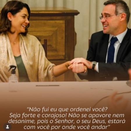 Postagem de Michelle Bolsonaro (PL) em defesa de André citando 'escolha' de Deus Postagem de Michelle Bolsonaro (PL) em defesa de André citando 'escolha' de Deus