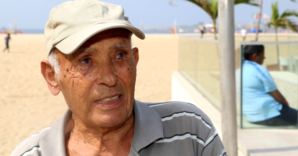 24.set.2015 - O português Aurelino Santos, 86, é casado com uma brasileira e viaja ao Rio há 20 anos. 