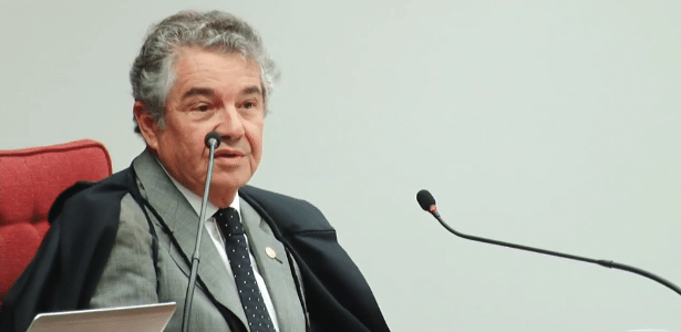 17.abr.2018 - Ministro Marco Aurélio Mello, durante sessão da 1ª Turma do STF