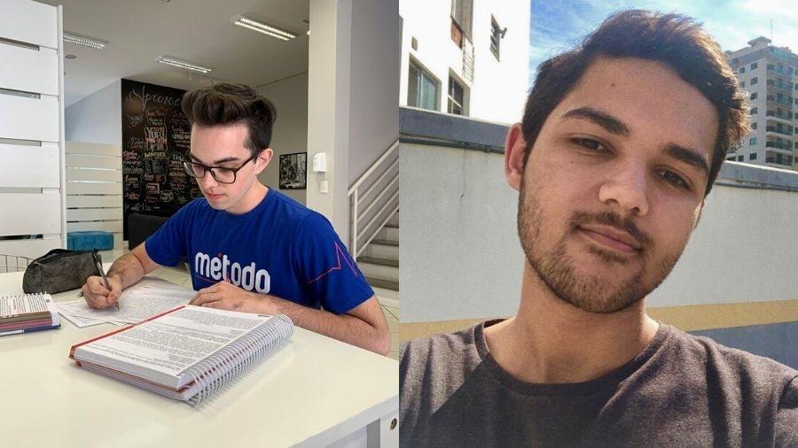 Os alunos Carlos Eduardo Immig, 19, e Gabriel Lopes, 20, que tiraram nota máxima na redação do Enem 2019 - Arquivo pessoal