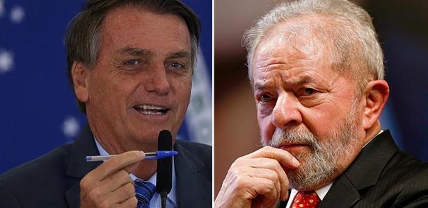 Lula e Bolsonaro, líderes em intenção de voto para presidente