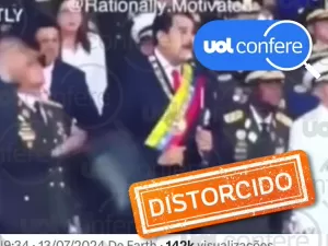 Vídeo de explosão em discurso de Maduro é de 2018, não atual