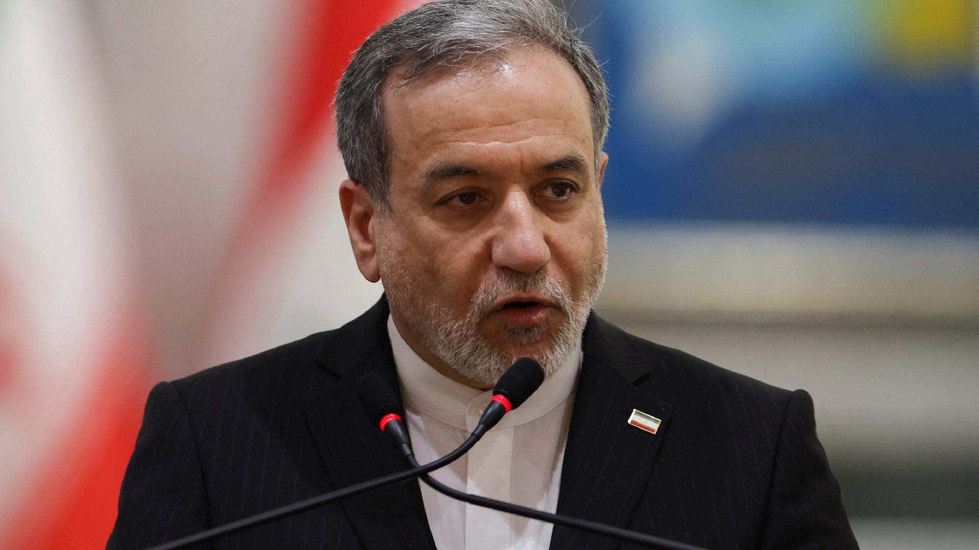 Ministro das Relações Exteriores do Irã, Abbas Araqchi, participa de uma coletiva de imprensa em Bagdá, Iraque
28 de junho de 2026
REUTERS/Thaier Al-Sudani - undefined