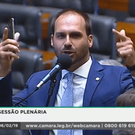 Eduardo Bolsonaro (PSL-SP) discursa na Câmara dos Deputados - Reprodução/TV Câmara