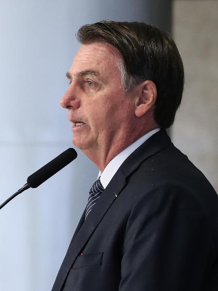 25.abr.2019 - Bolsonaro durante solenidade de assinatura do decreto que revoga o horário de verão - Marcos Corrêa/PR  