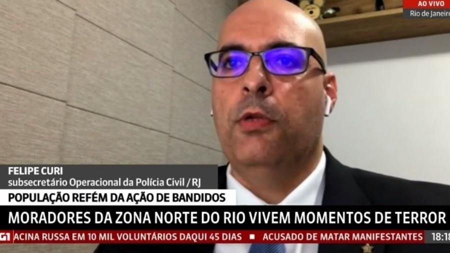 Felipe Curi, subsecretário operacional da Polícia Civil do Rio do Janeiro, na GloboNews - Reprodução/GloboNews
