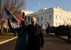 O 46º presidente dos EUA, Joe Biden, chega pela primeira vez à Casa Branca - Chip Somodevilla/Getty Images