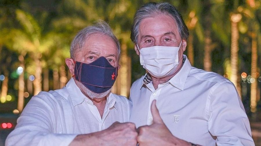 Lula e o ex-senador Eunício Oliveira (MDB-CE) durante encontro em Brasília - Reprodução/Twitter
