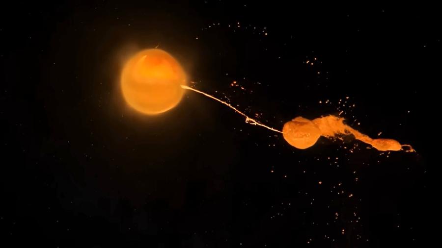 Em nova simulação, teoria ilustra origem da Lua por impacto de corpo celeste com a Terra - Reprodução/Nasa