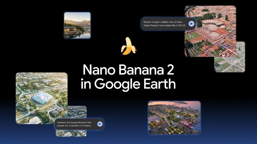 Recurso de geração de imagens por IA no Google Earth foi desativado Recurso de geração de imagens por IA no Google Earth foi desativado