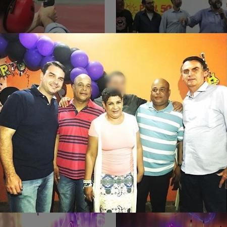 22.fev.2019 - Postagem de outubro de 2017 no Instagram de Flávio Bolsonaro (PSL-RJ) em que ele aparece ao lado dos irmãos Alan, Alex e Valdenice de Oliveira - Reprodução/Instagram