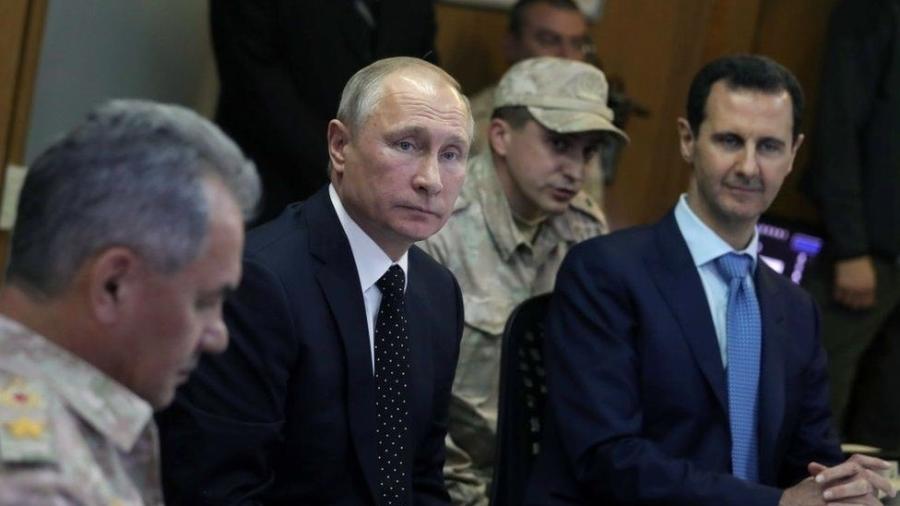 O apoio de Putin ao presidente Bashar al-Assad mudou o curso da Guerra Civil na Síria - TASS/GETTY