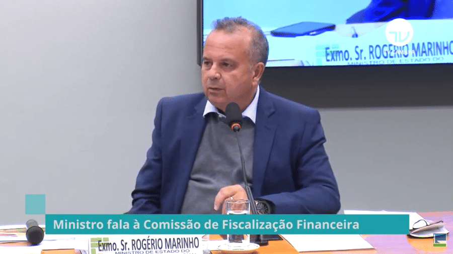 Ministro Rogério Marinho participou de audiência na Câmara dos Deputados para explicar encontro com Jair Renan Bolsonaro - Reprodução/YouTube