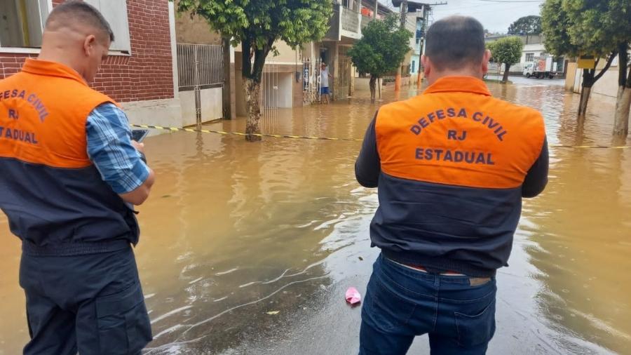 10.jan.2022 - O município de Porciúncula é o mais afetado pelas chuvas no RJ - Reprodução/Governo do RJ