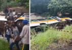 Estudantes ficam feridos após ônibus escolar tombar no interior do PR - Reprodução/Facebook/Tenente Emerson Castro