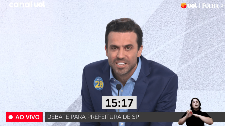 Durante debate da Folha/Uol, o candidato Pablo Marçal atacou Tabata Amaral afirmando que "mulher não vota em mulher" porque "é inteligente"