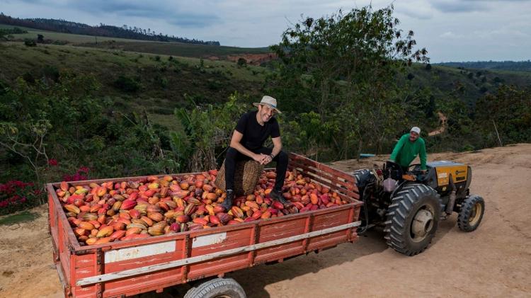 Alê Costa na fazenda produtora de cacau em Linhares (ES)
