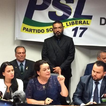 18.02.2019 - Janaina Paschoal em lançamento da candidatura à presidência da Alesp - Aiuri Rebello/UOL