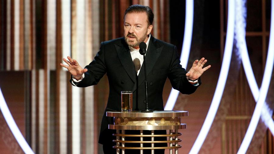 Ricky Gervais apresentou a última edição do Globo de Ouro, em Beverly Hills - HANDOUT