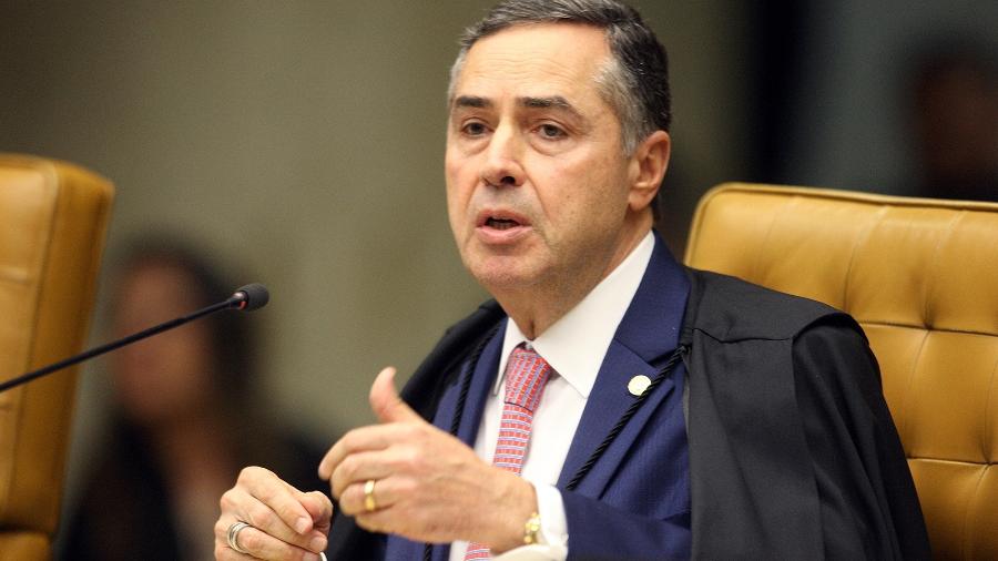 18.mar.2020 - O ministro do STF, Luís Roberto Barroso, em sessão administrativa da Corte - Nelson Jr./SCO/STF