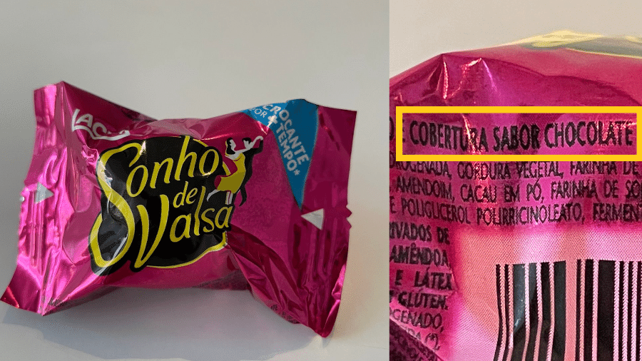 Bombom Sonho de Valsa com cobertura "sabor chocolate" - UOL